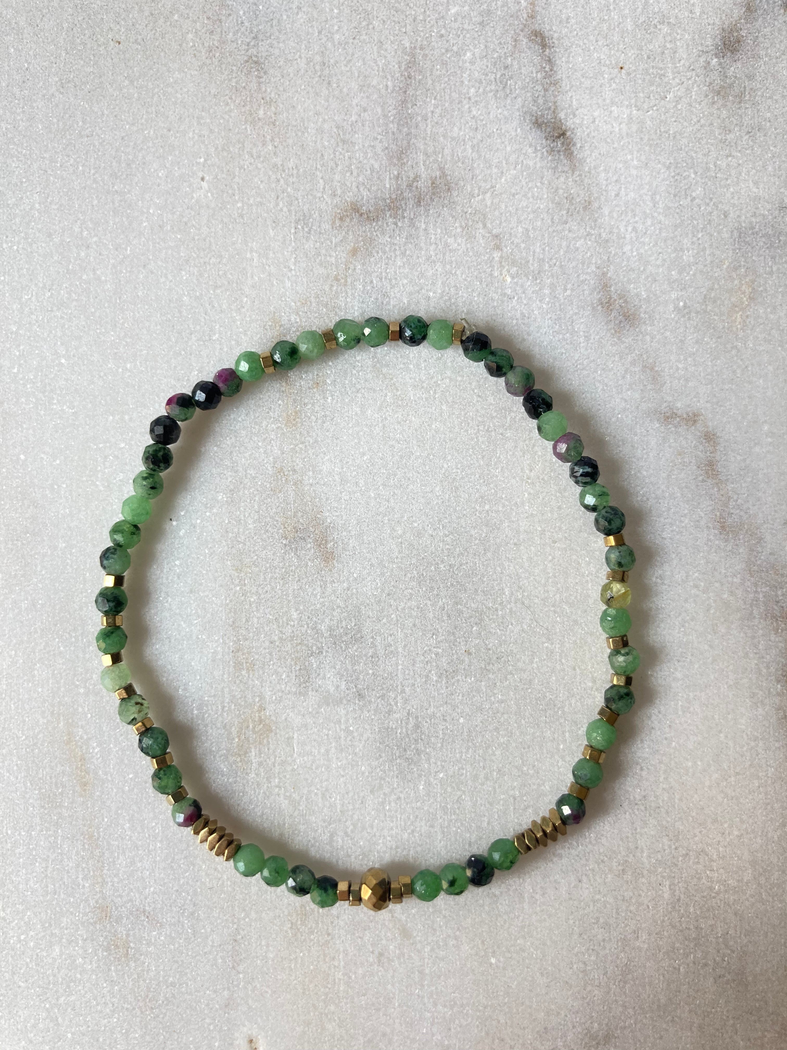 Bracelet Indian summer rubis sur zoiste - verte