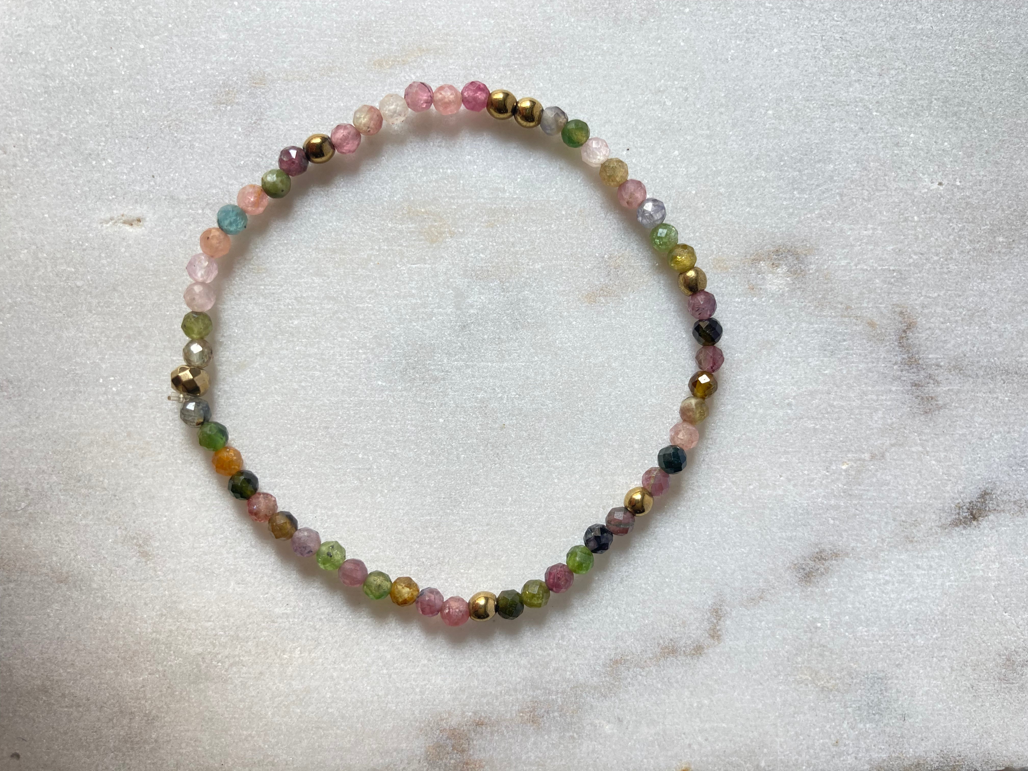 Bracelet  Indian summer tourmaline multicolore