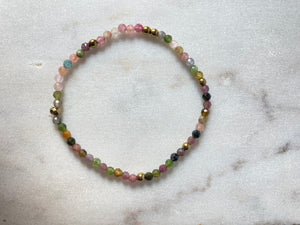 Bracelet  Indian summer tourmaline multicolore